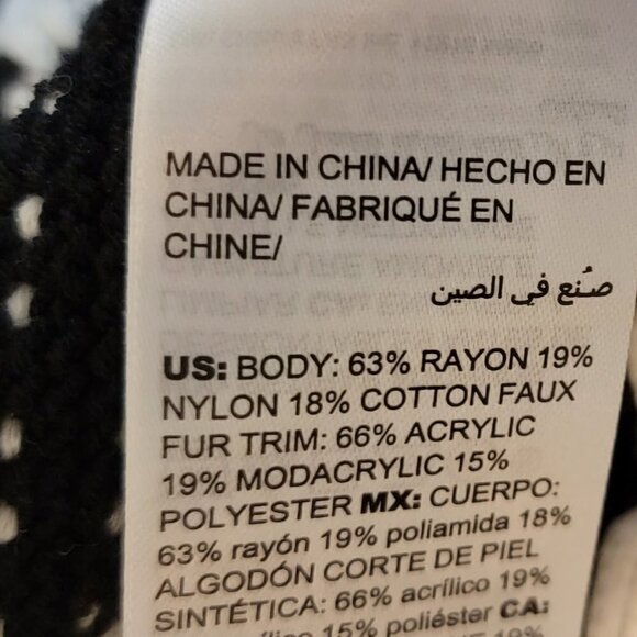 Chico's Convertible Faux-Fur Collar Cardigan - sz L - Picture 5 of 6